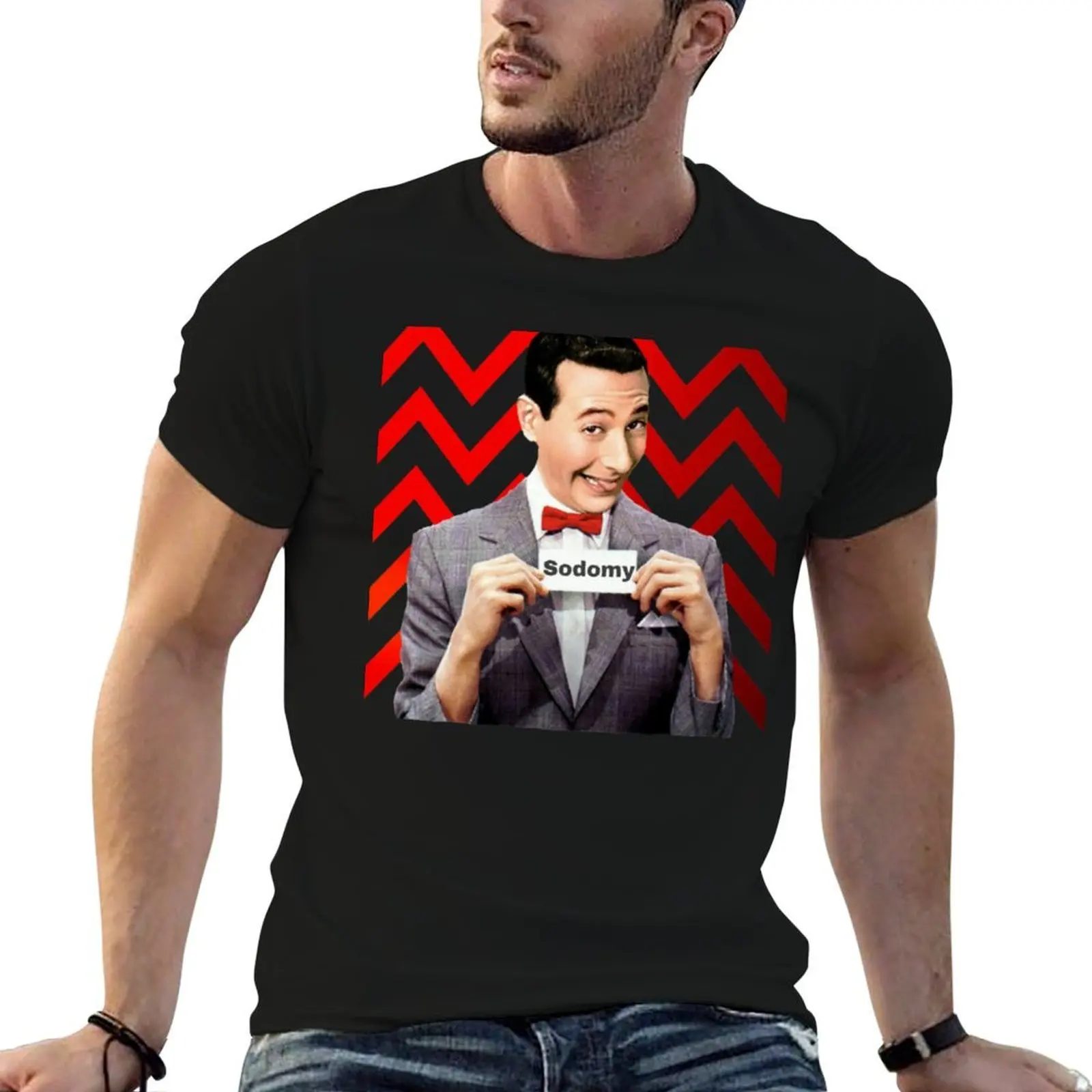 

Pee Wee Herman- Sodomy T-Shirt t shirt man plain t shirts with prints cotton t shirts man 100% T-Shirt