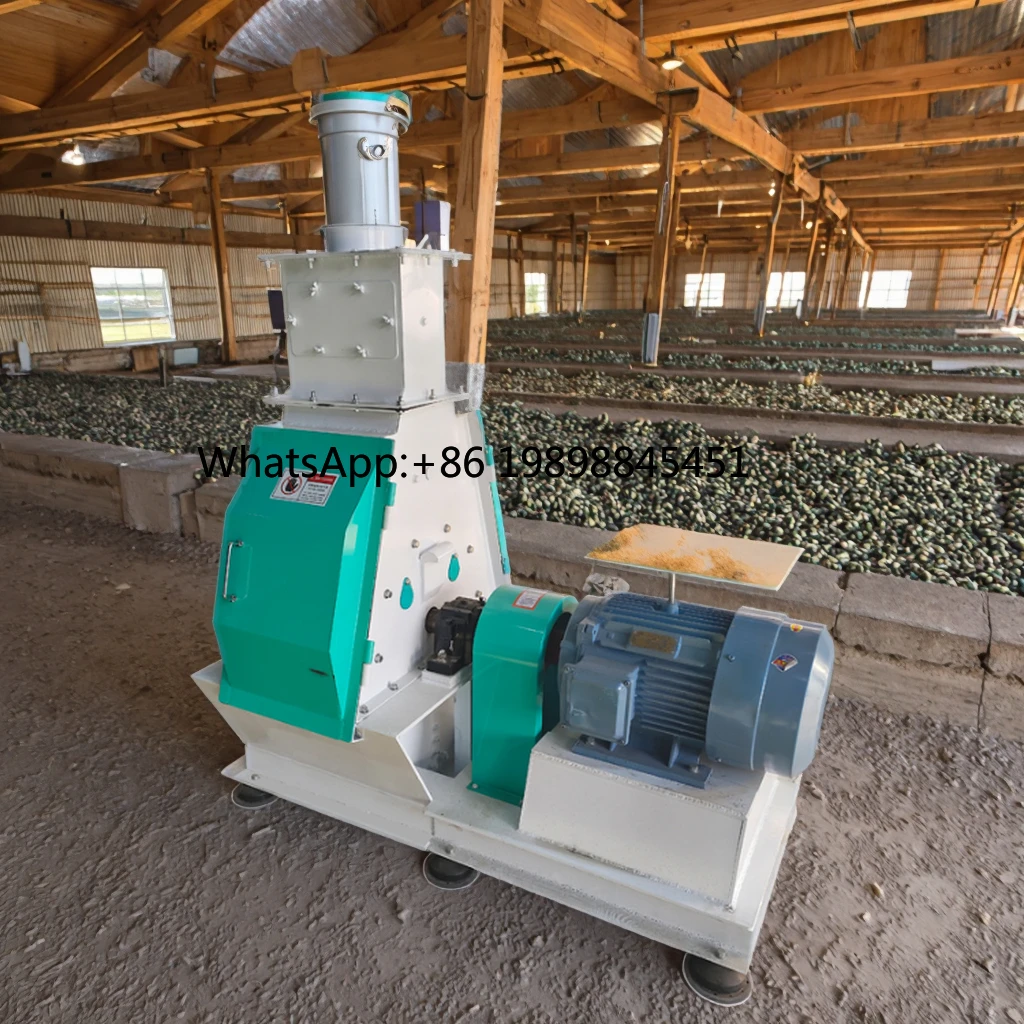 عالية الكفاءة قطرة الماء المطرقة مطحنة سعة كبيرة آلة سحق الحبوب مسحوق معالجة الأعلاف خلاط
