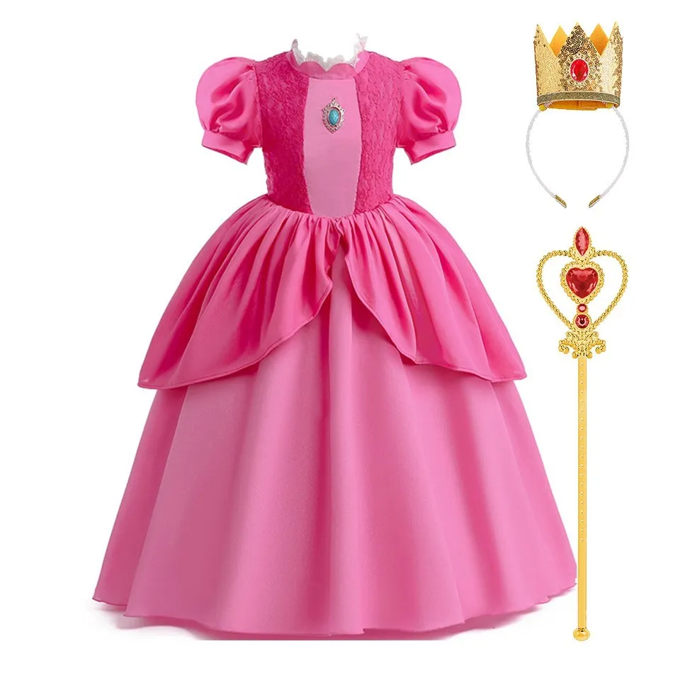 Robe de princesse en dentelle pour enfants, costume de pêche pour enfants, cosplay pour enfants, anniversaire d'été, déguisement d'Halloween, nouveau, 2023