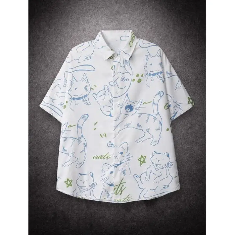 

Мужской мультяшный принт irt Faionable из искусственной кожи с застежкой на талии для среднего возраста и семипозиционного воротника