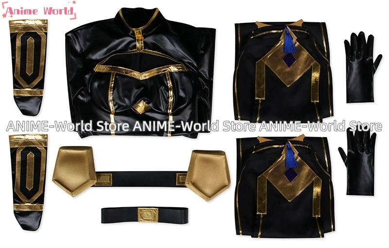 《Custom size》Anime Beta Cosplay Costume Uniform Wig Shoes Seven Shadows  Women Halloween