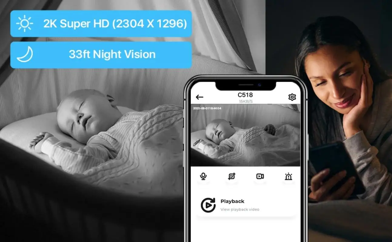 Imagem -05 - Zosi-indoor Pan Tilt Smart Security ip Câmera Baby And Pet Monitor ai Human Tracking 2k 360 ° 2.4g 5g Wifi C518