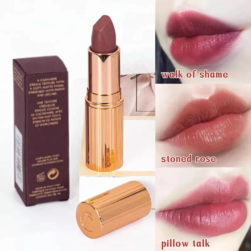 Korea Woman Fashion Lip Gloss Lipstick Moisturize Sexy Red Lips Fulness Lip Natural Long Lasting Non-stick Mist Lipsticks 1.1g