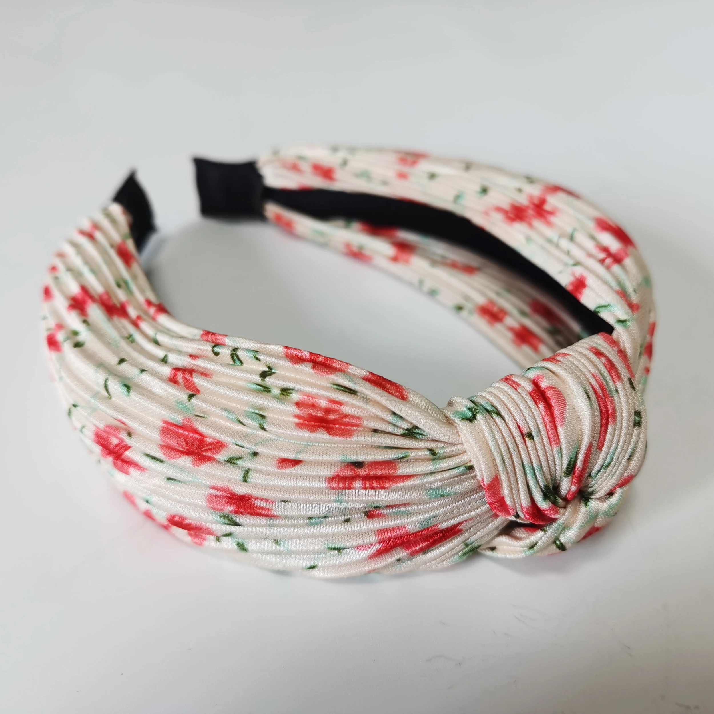 Summer Floral Print Knot Hair Hoop for Women Washing Make Up Face Outdoor Beach Korea Version Bands Hair Accessories Female