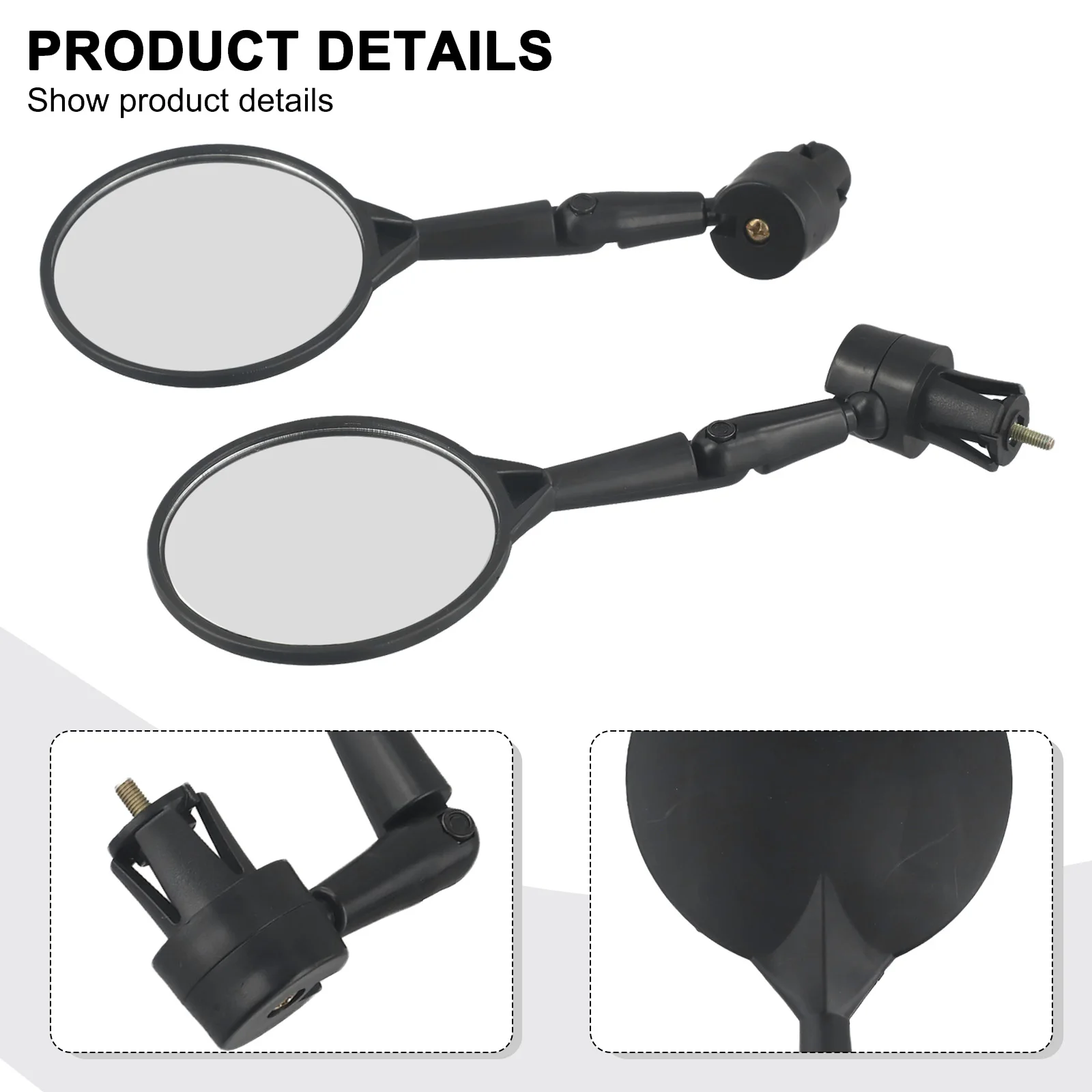 ABS Plastic Adjustable Viewing Angles And Remove Convex Wide Angle Wide Angle Bicycle ABS Plastic Adjustable Viewing Angles