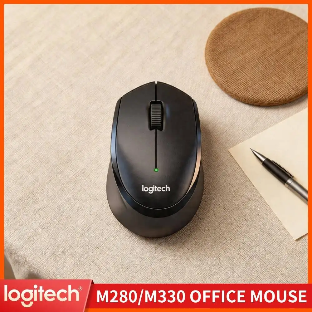 Logitech M330 Wireless Silent Mouse 2.4GHz Cordless 10m Range Fast Response for Laptop PC Mac Workbench Stand