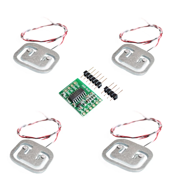 4pcs Human Scale Load Cell Weight Weighting Sensor 50KG Half-bridge with Amplifier HX711 AD Module Strain Gauge Bathroom Scale