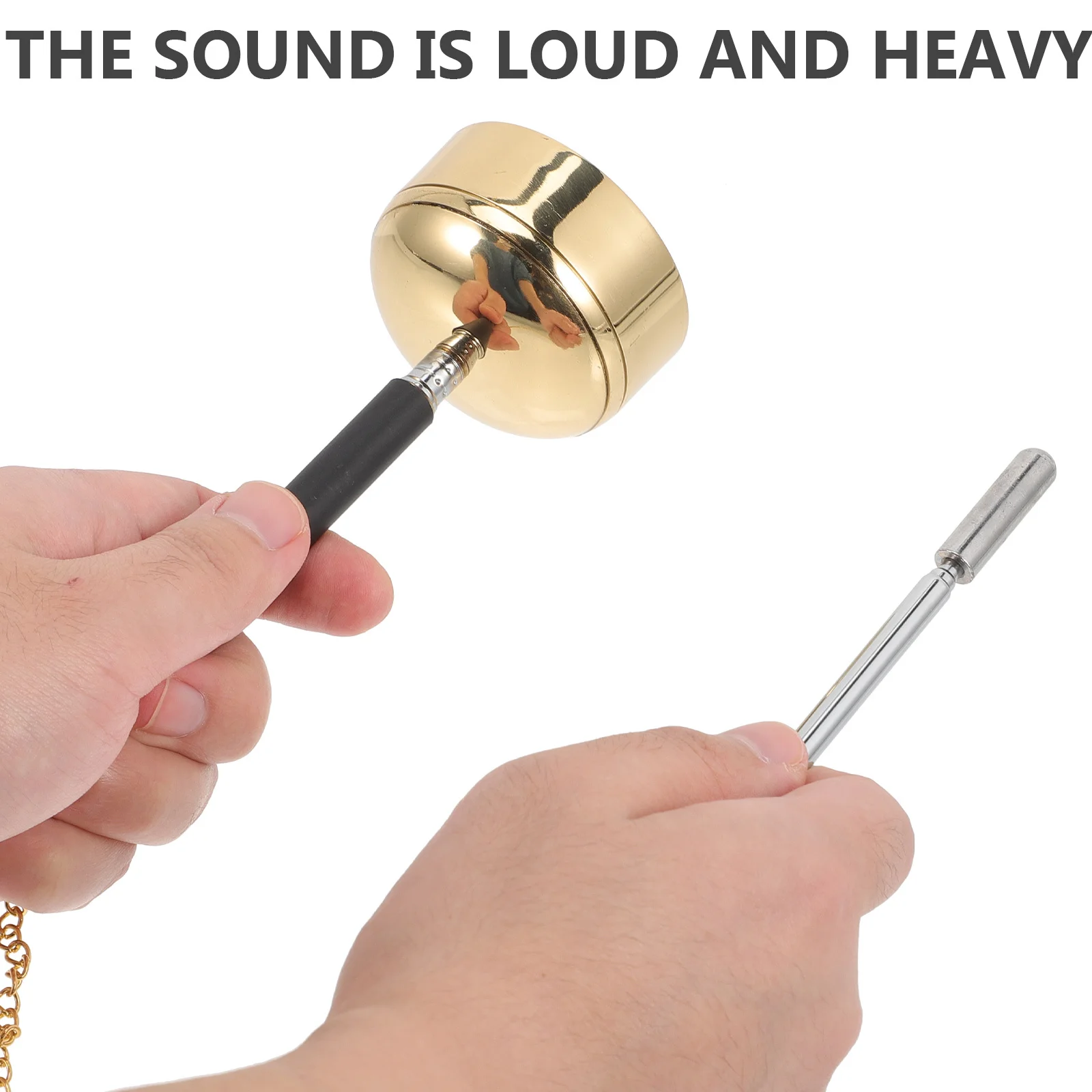 

Brass Yin Qing Loud Crisp Buddhism Percussion Instrument Meditation Handheld Temple Buddhist Musical Instrument