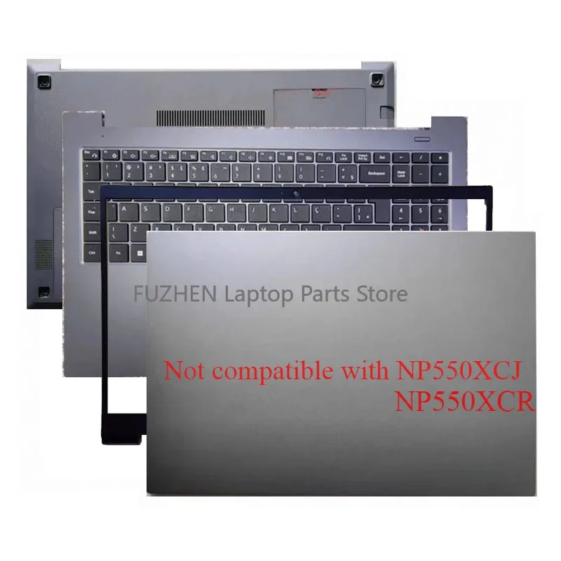 

For NT550XDA NP550XDA Laptop LCD Back Cover/Front Frame/Palm Rest/Bottom Cover Gray