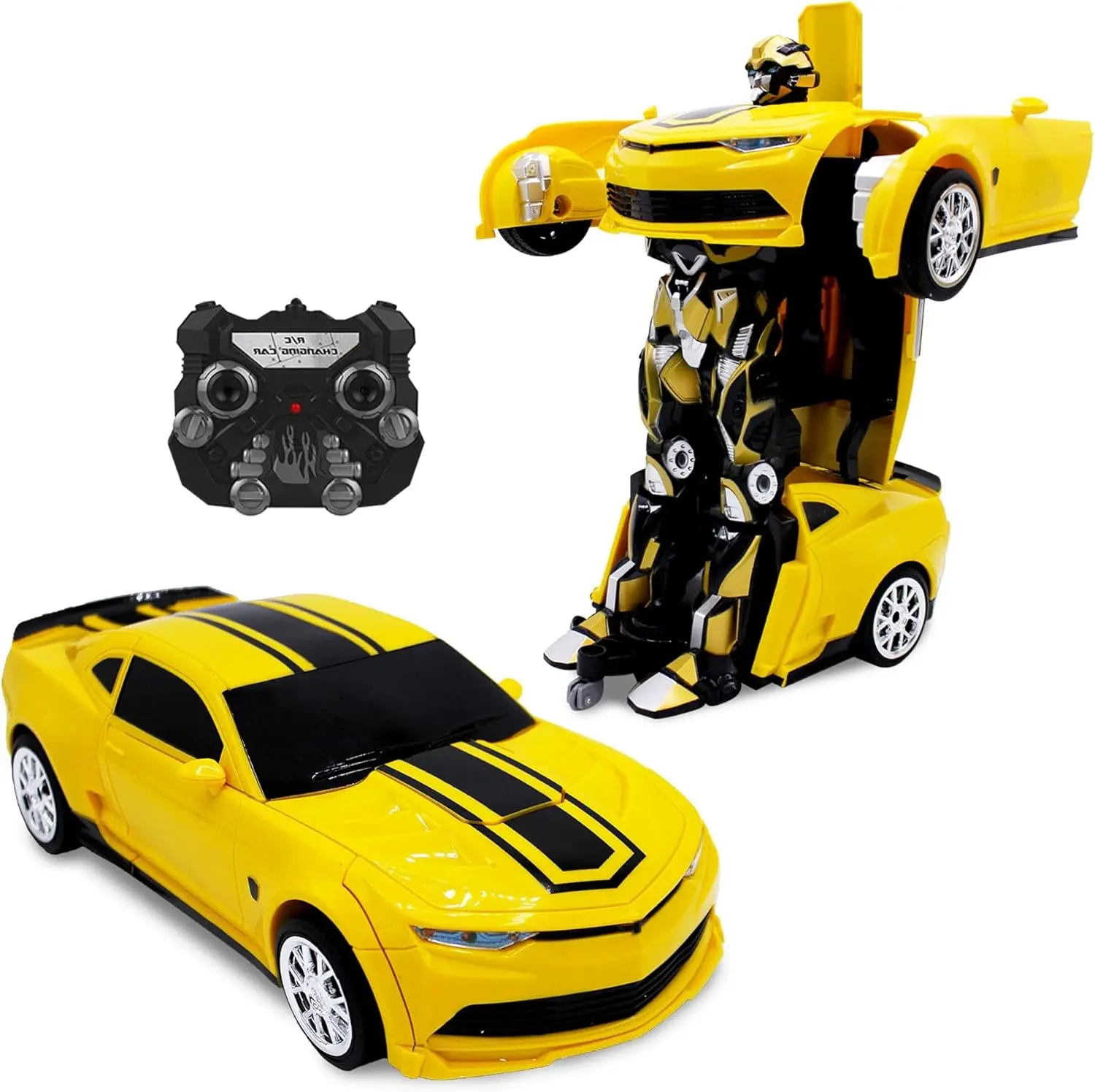 Kids Transforming Robot RC Sport Car Toys Boys 8-13 Remote Control Vehicle Gift Yellow
