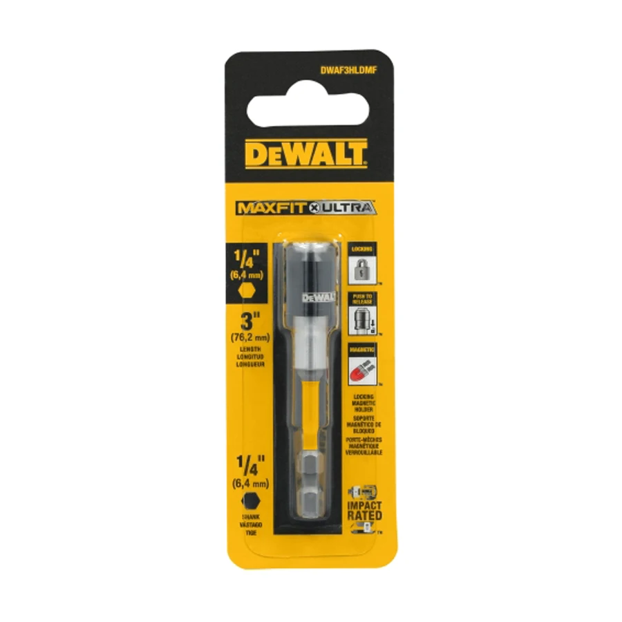 Imagem -02 - Dewalt-hexagonal Shank Bobina Magnética Plus Haste Magnética Bit Holder Acessórios para Ferramentas Elétricas Dwaf3hldmf 76 mm 4