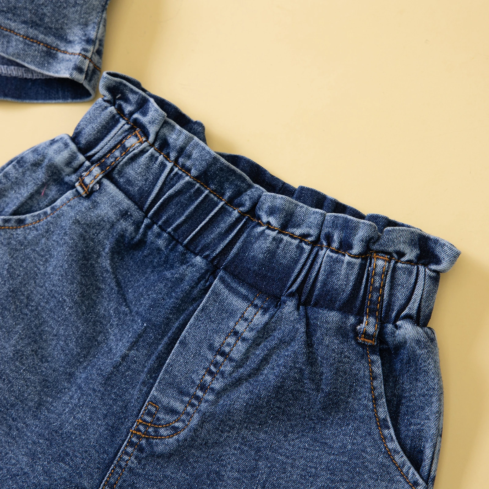 Girls Tie-Up Crop Top & Shorts Set 5