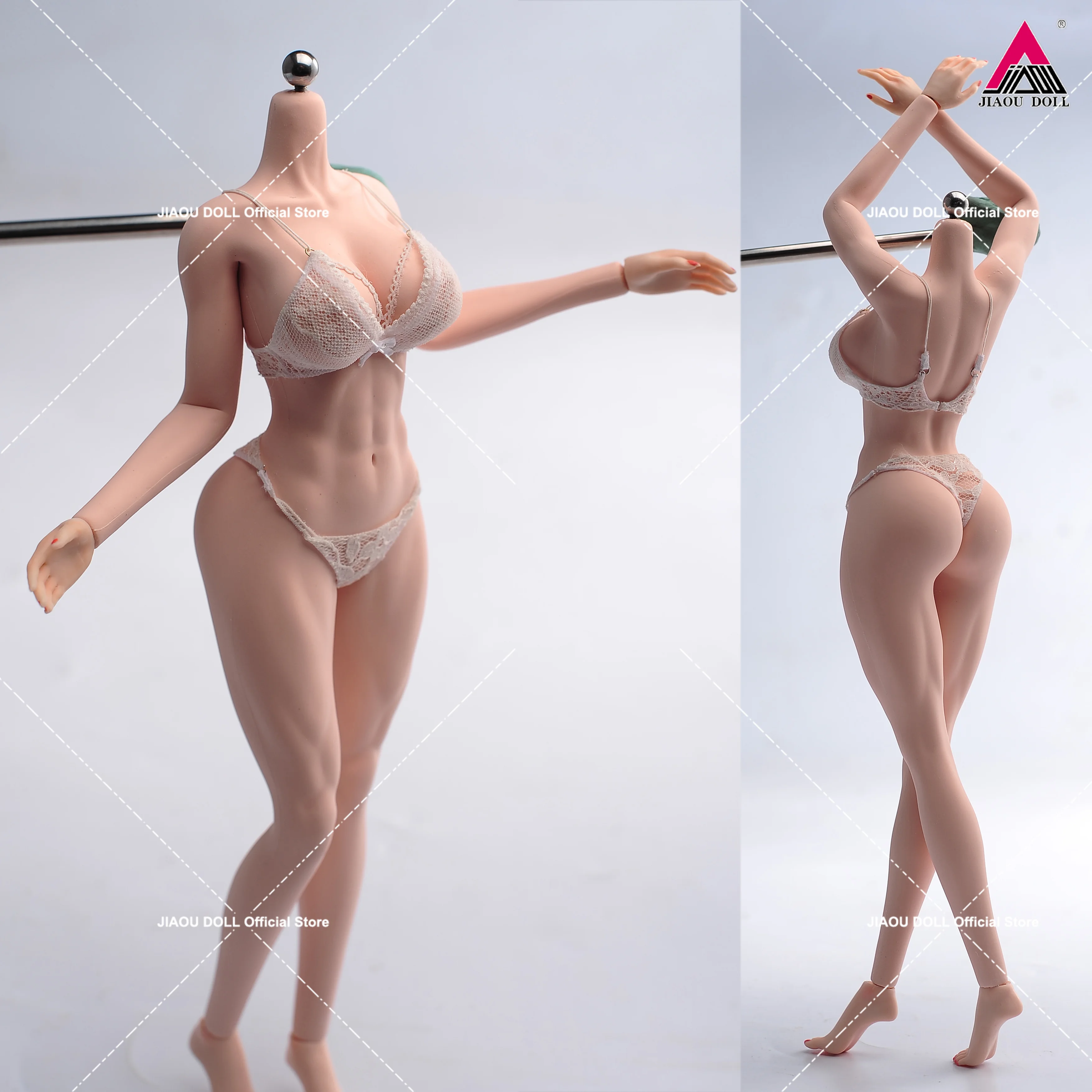 

Makeup ver. YM507 1/6 Female Muscle Super Big Breast Slender Waist Seamless Body 12'' Action Figure with Physiological Detail