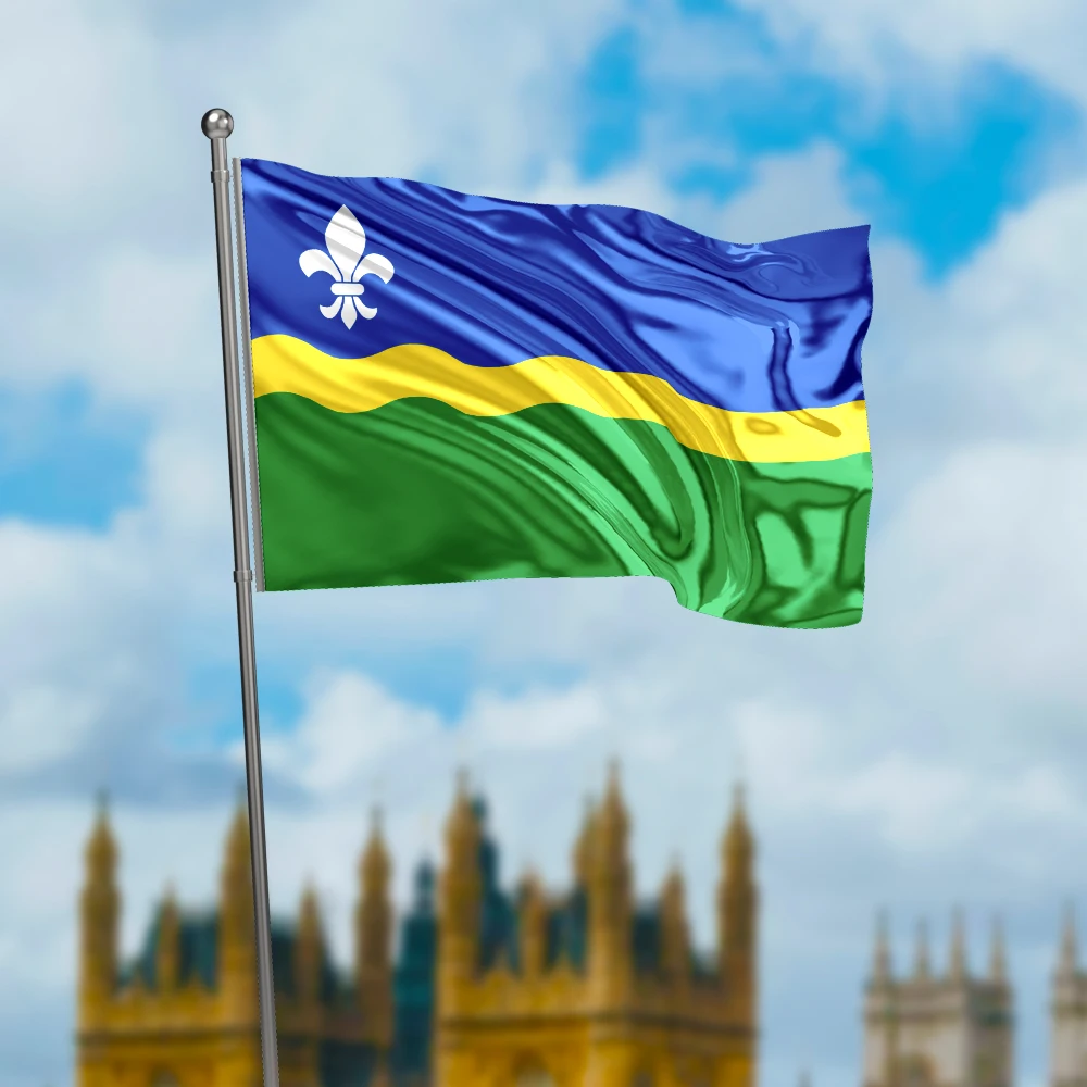 3x5 Ft Flevoland Flag Vivid Color a Province of Netherlands Flags Polyester with Brass Grommets