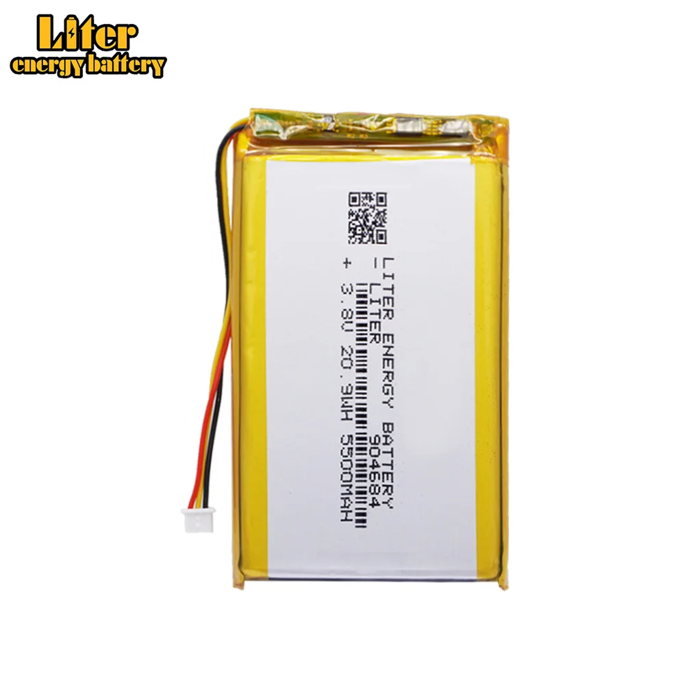 904684 5500mah 3.8V rechargeable li-polymer battery for GPS PDA Recreational machines RG406V Game console