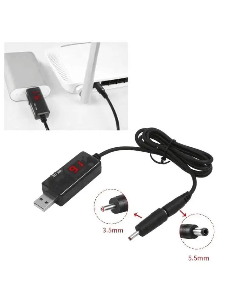 652F USB 5V to 9V 12V Step Up Voltages Converters Transform Power Regulator Line 5.5x2.1mm 3.5x1.35mm for Routers