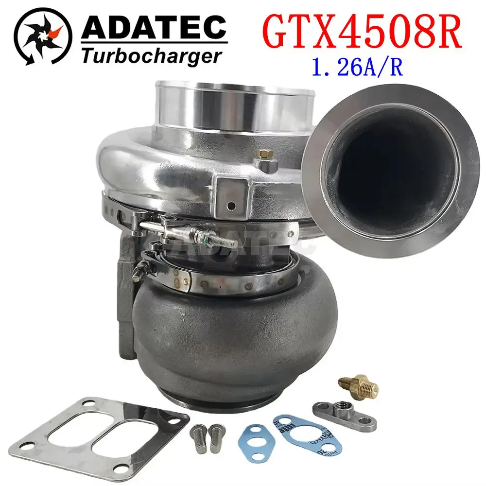 

GTX4508R Турбокомпрессор с двойным керамическим шарикоподшипником, заготовка, колесо Comp T6 1,26A/R Vband Horsepower 700-1250, смещение 2,0–8,0 л