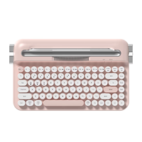 AJAZZ AF84 Wireless Office Typewriter Keyboard 75% 82-key Round Keycap Retro Bluetooth Keyboard with Integrated Stand,for iPad