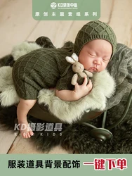 Photography props newborn sheepskin blankets dolls baby jumpsuits baby full moon photos clothing photos disfraz bebes