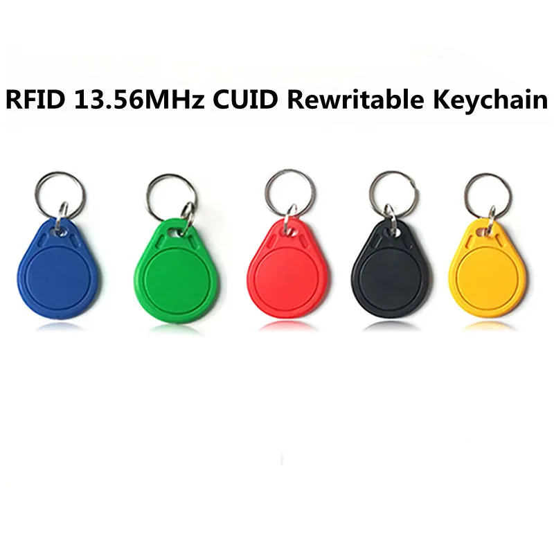 5/10 Pcs 13.5MHZ CUID Changeable MF S50 1K IC Keys Keyfobs Token Tags NFC Clone Copy Block 0 Writable Support Android App MCT