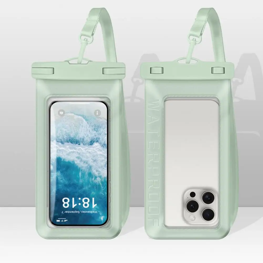 

Phone Bag with Lanyard Waterproof Phone Pouch with Lanyard Floating Cell Phone Dry Bag Touchscreen Protector for Beach Kayak