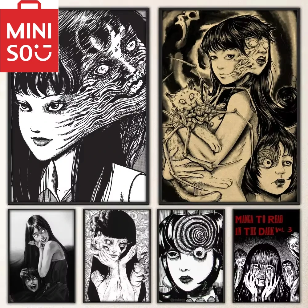 MINISO Japan Anime Junji Ito 5D Diamond Painting Kit DIY Handcraft Art Full Round/Square Drill Rome Wall Decor Gift for Friends