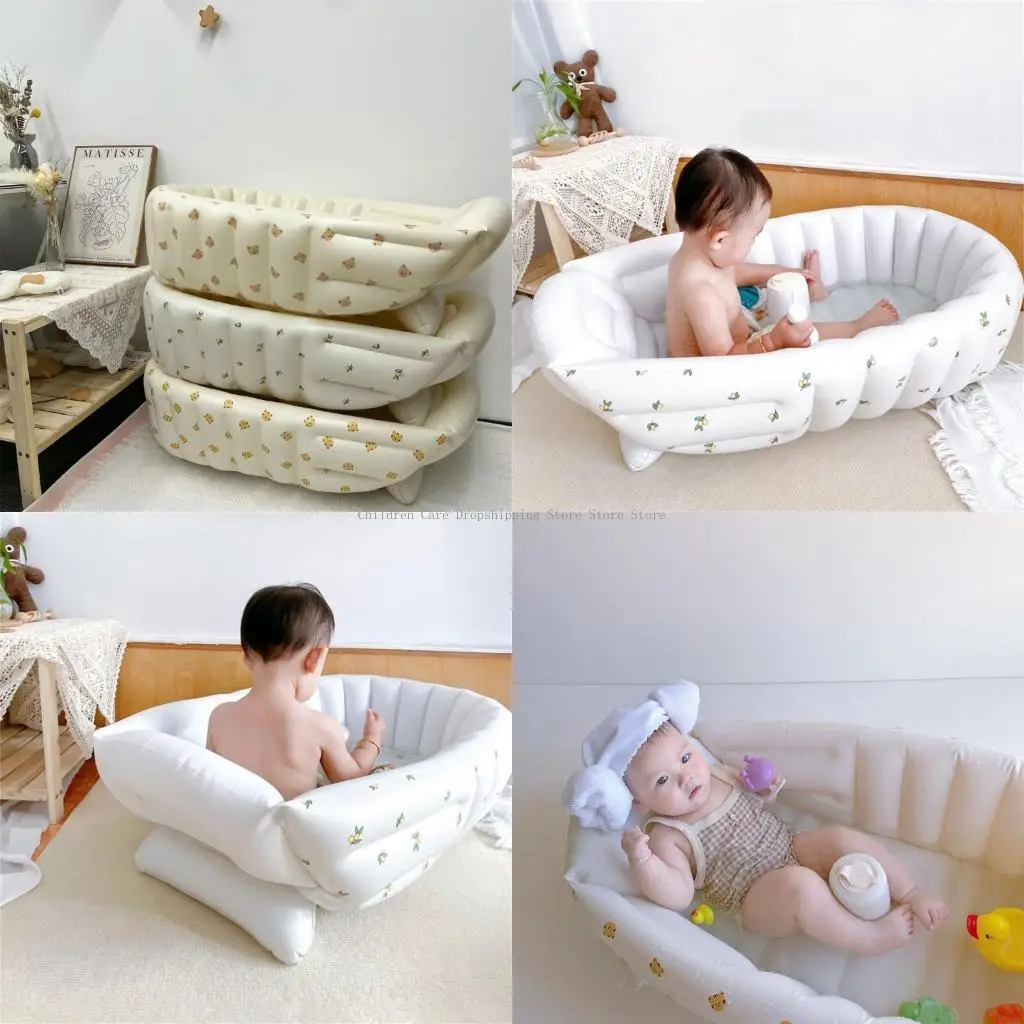 

35’’ Bathtub for Indoor Bath Ins-Print Paddling Pool Shower Gift