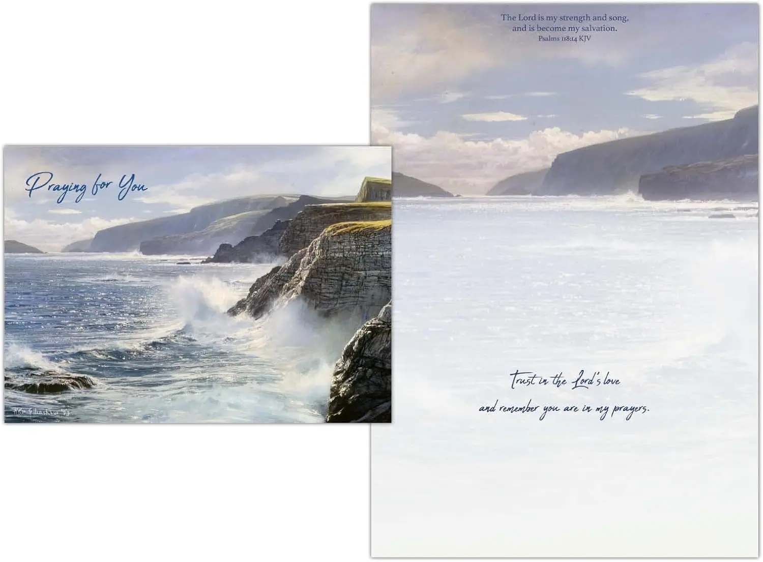 

Islands Coastline 1 Count Religious Praying For You Greeting Card, King James Version Scripture
