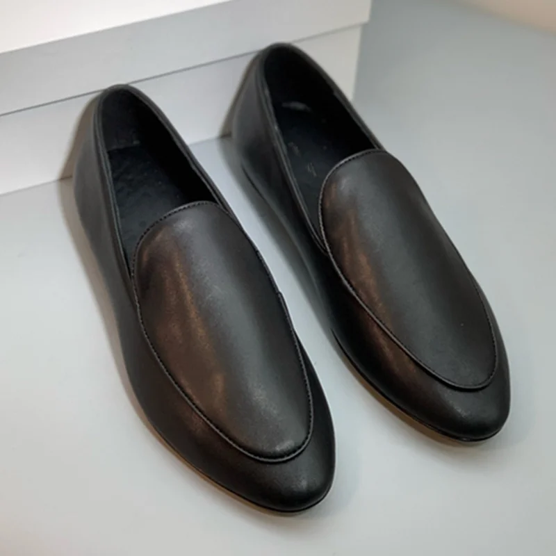 

Maxdutti French Fashion Ladies Retro Pointed-toe Flat Shoes Women Loafers Shoes Women Top Quality Minimalist Women's shoes