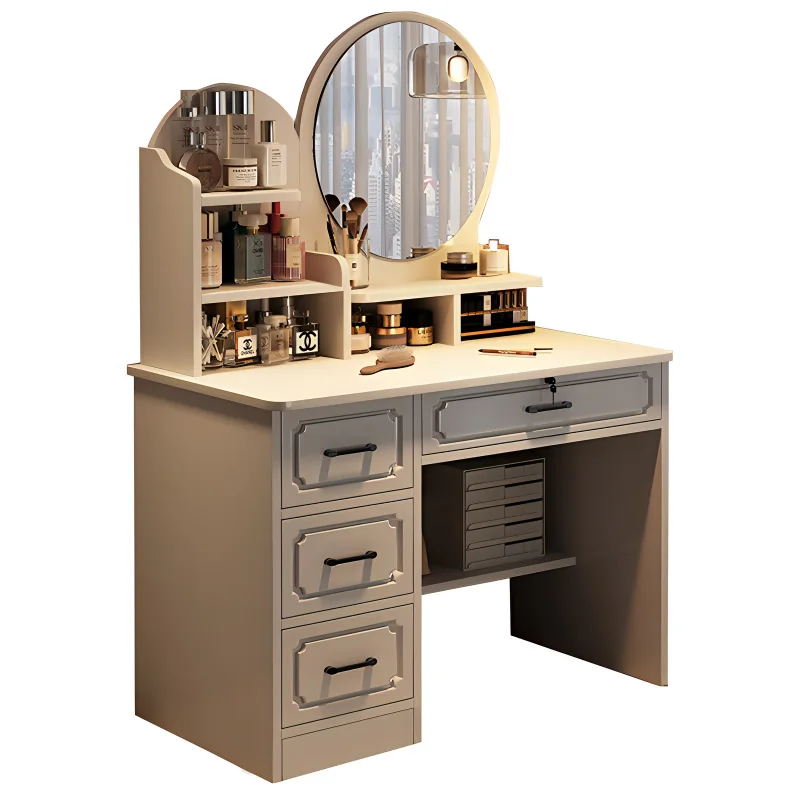 

Dresser Bedroom Desk Makeup Table Integrated Dresser Makeup Mirror