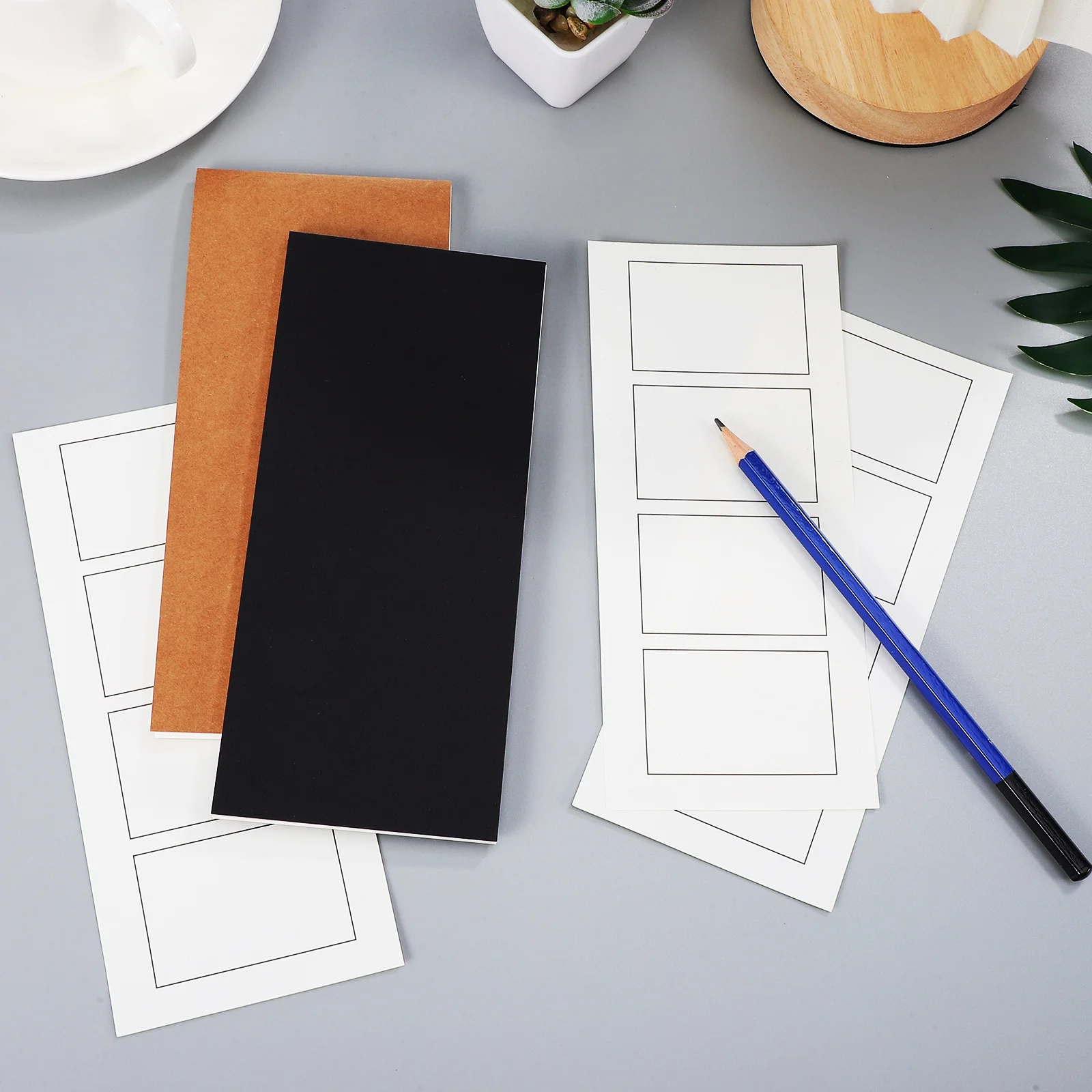 2 pcs Pocket Notepad Memo Pad Small Paper Pads For Scriptwriting Story Planning Compact Portable Thick Smooth Paper Multi Square