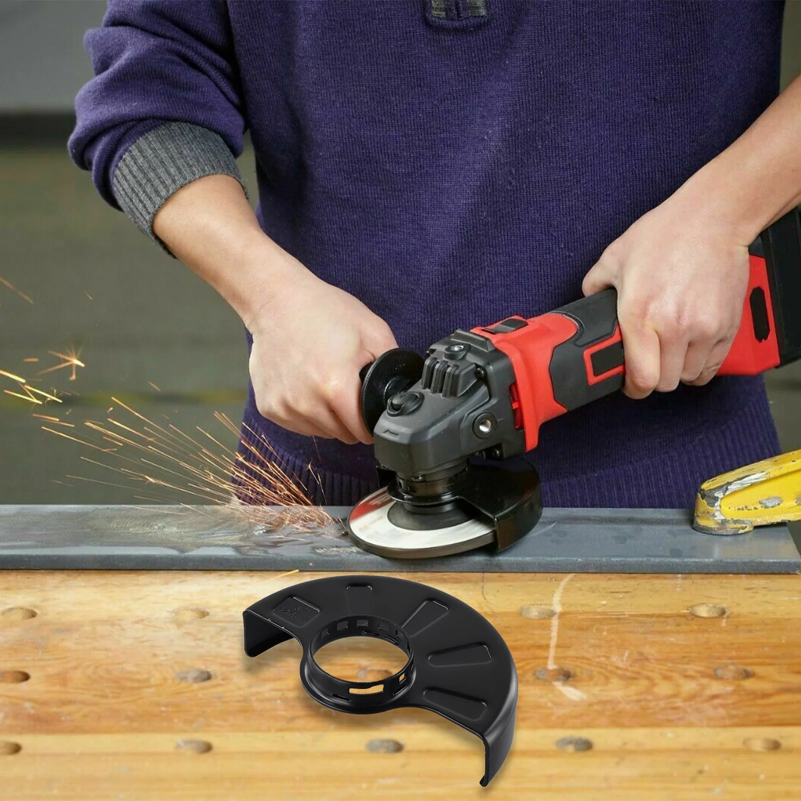 Protector de amoladora angular N disco negro diámetro Mm pulgadas MM herramientas eléctricas eléctricas pieza protector de amoladora angular diámetro del disco Mm