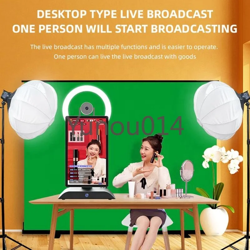 Tiktok Live Stream Equipment, Indoor Broadcast, Interactive Touch Screen, Live Streaming Machine, Broadcasting, 2K, 15.6