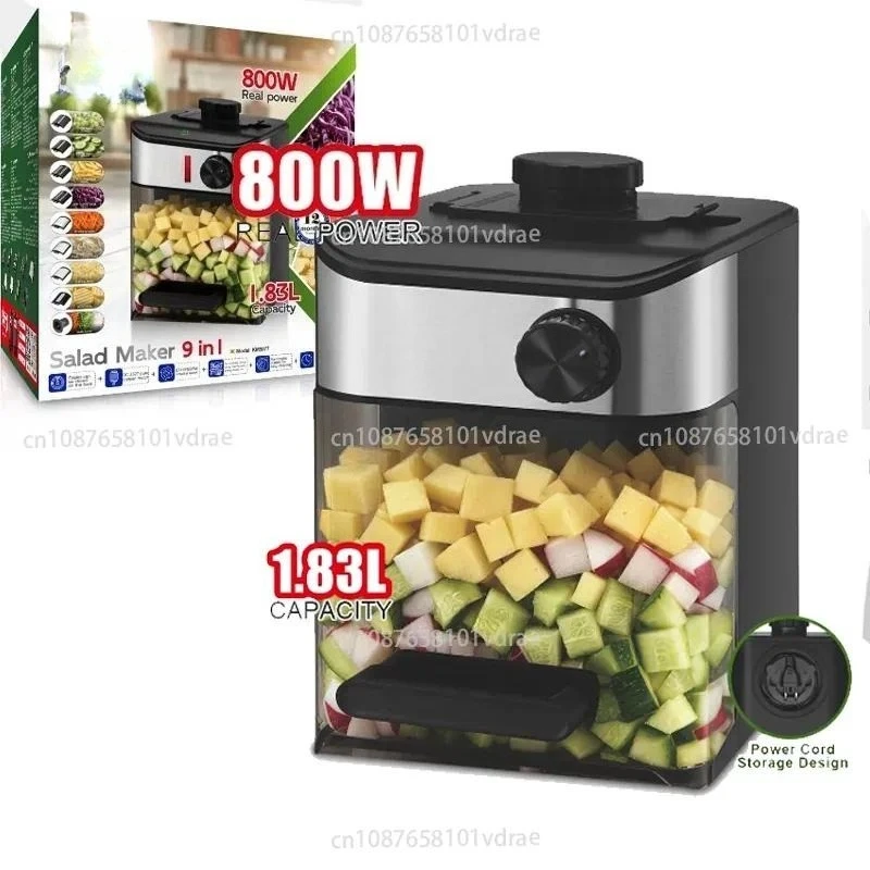 Electric Vegetable Cutter Multifunctional Shredding and Slicing Machine Food Cooking Machine Electric Salad Mixer