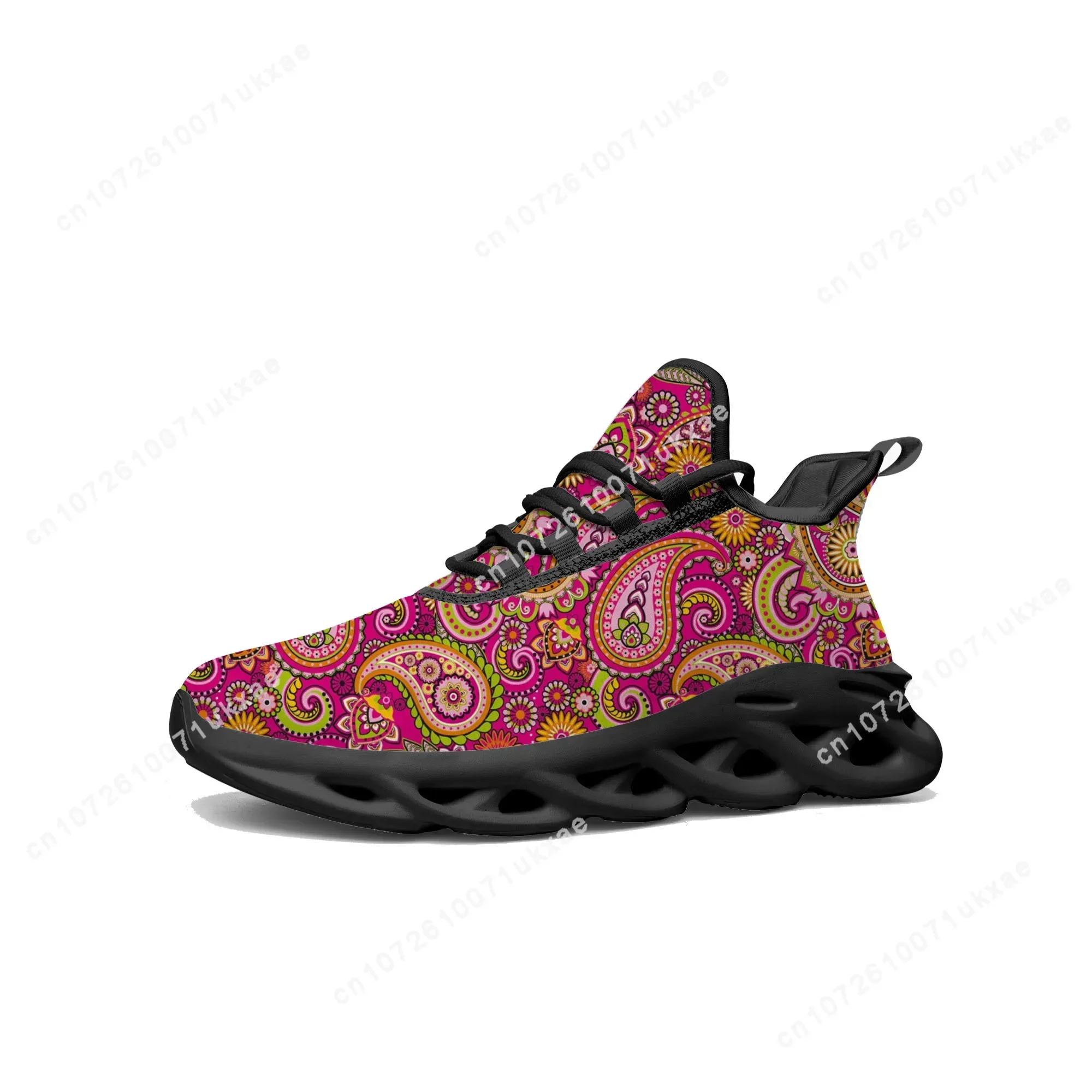 Bohemia Mandala Flower Print Flats Sneakers Mens Womens Sports Shoes High Quality Sneaker Lace Up Mesh Footwear custom made Shoe