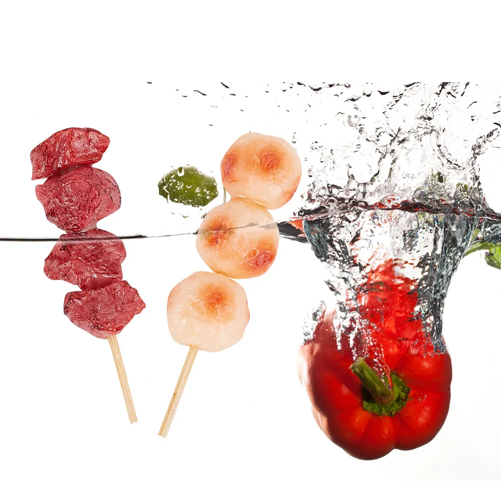 8 قطع 8 نمط محاكاة الغذاء البلاستيك نموذج مع عصا خشبية لدعائم دمية الديكور اكسسوارات مختلط اللون #6