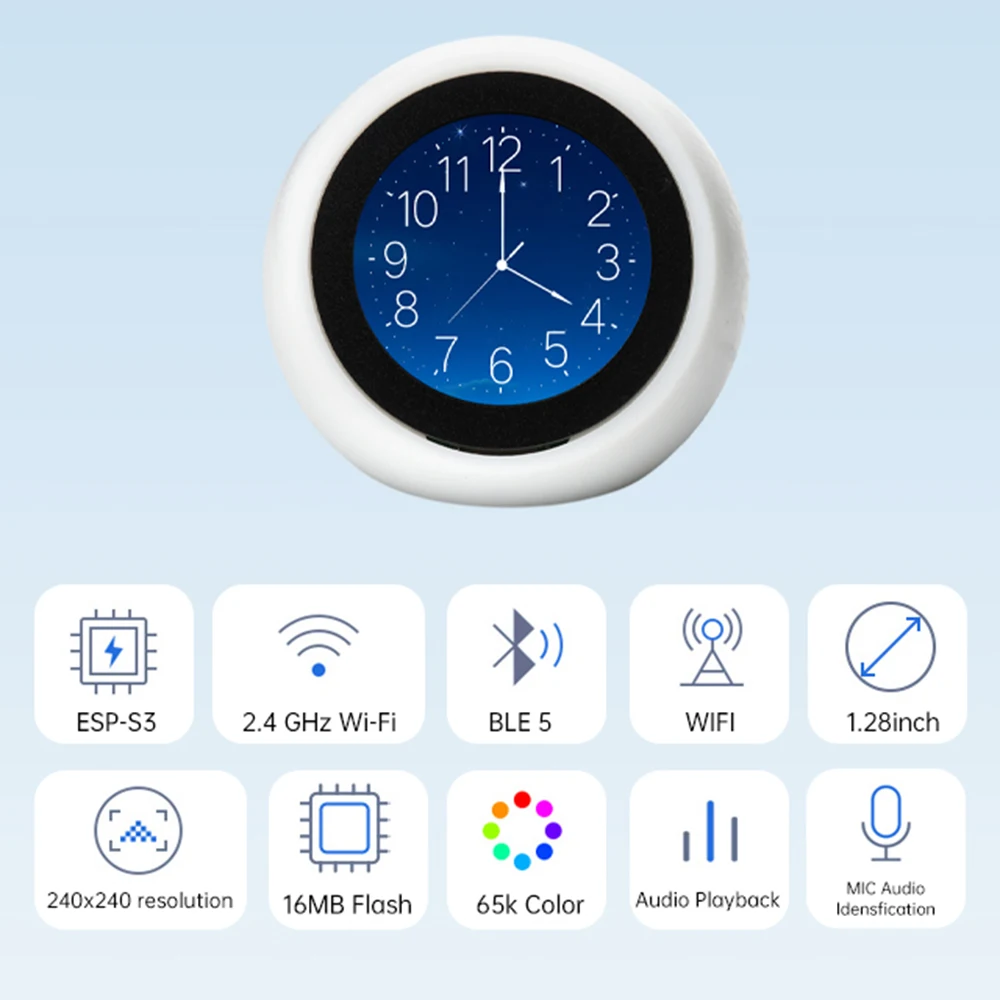 الدردشة الصوتية روبوت ESP32-S3 1.28 بوصة LCD N16R8 مجلس التنمية رائد الفضاء على مدار الساعة سطح المكتب ل DeepSeek XiaoZhi #4
