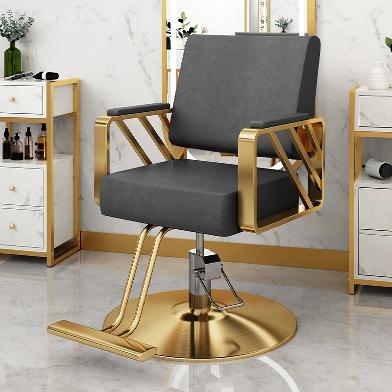 

Makeup Saddle Barber Chair Aesthetic Nail Adjustable Leather Cosmetic Beauty Barber Chair Swivel Silla Barberia Patio Furniture