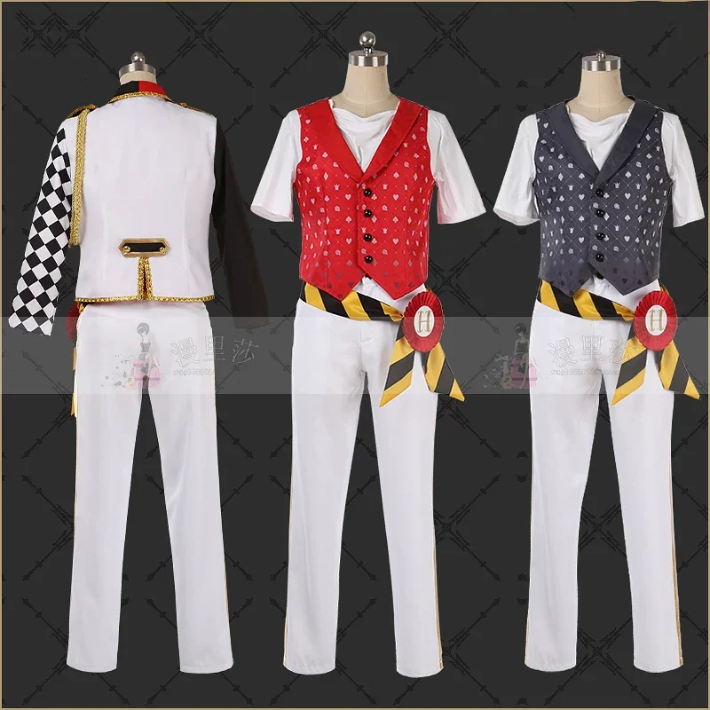 Game Twisted Wonderland HEARTSLABYUL Trey Riddle Cater Ace Deuce Cosplay Costume Halloween Uniforms Formal Suit Cutom Made