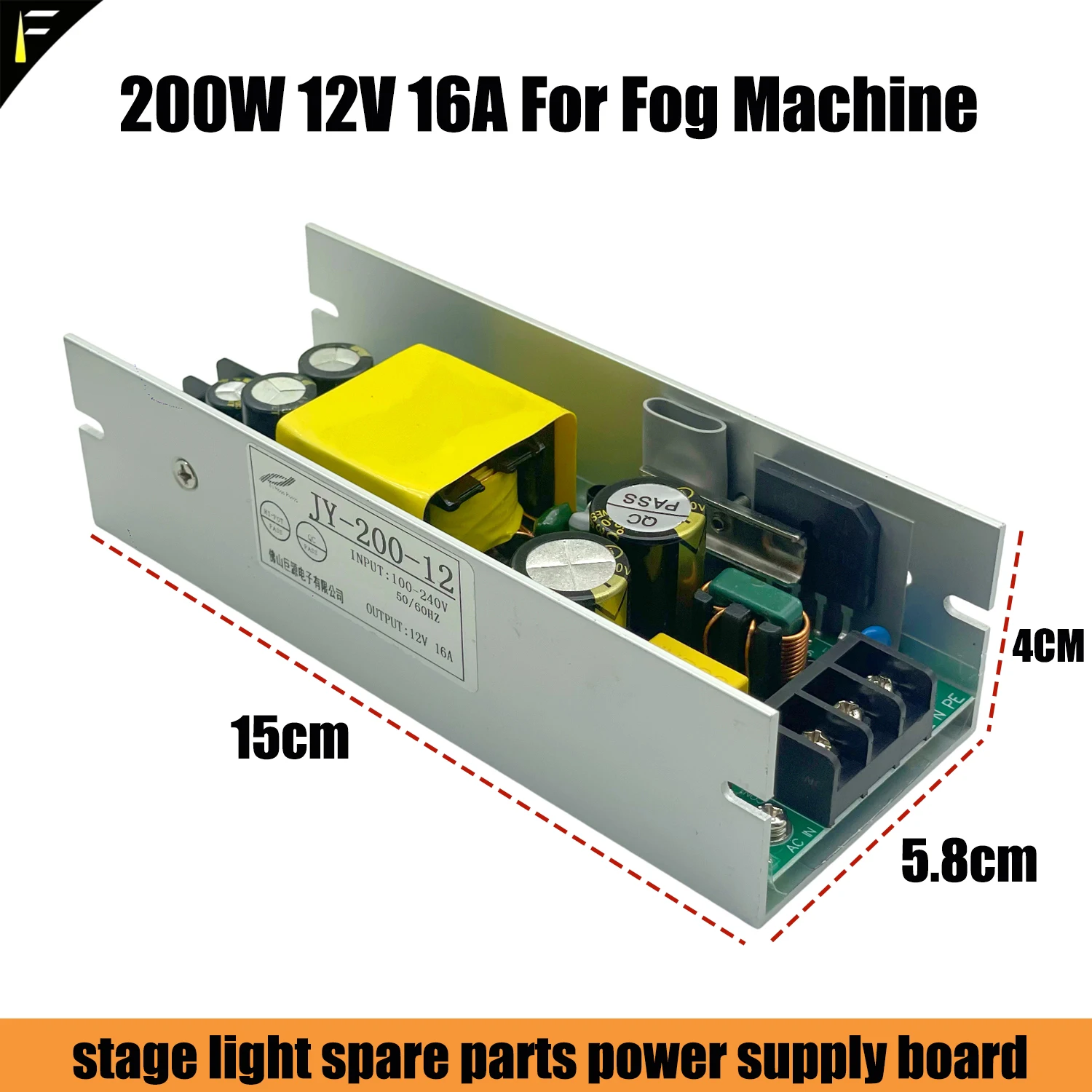 

200W DC 12V 16A Voltage Transformer Stage Fog Machine Power Supply Board 200w (Adjustable)