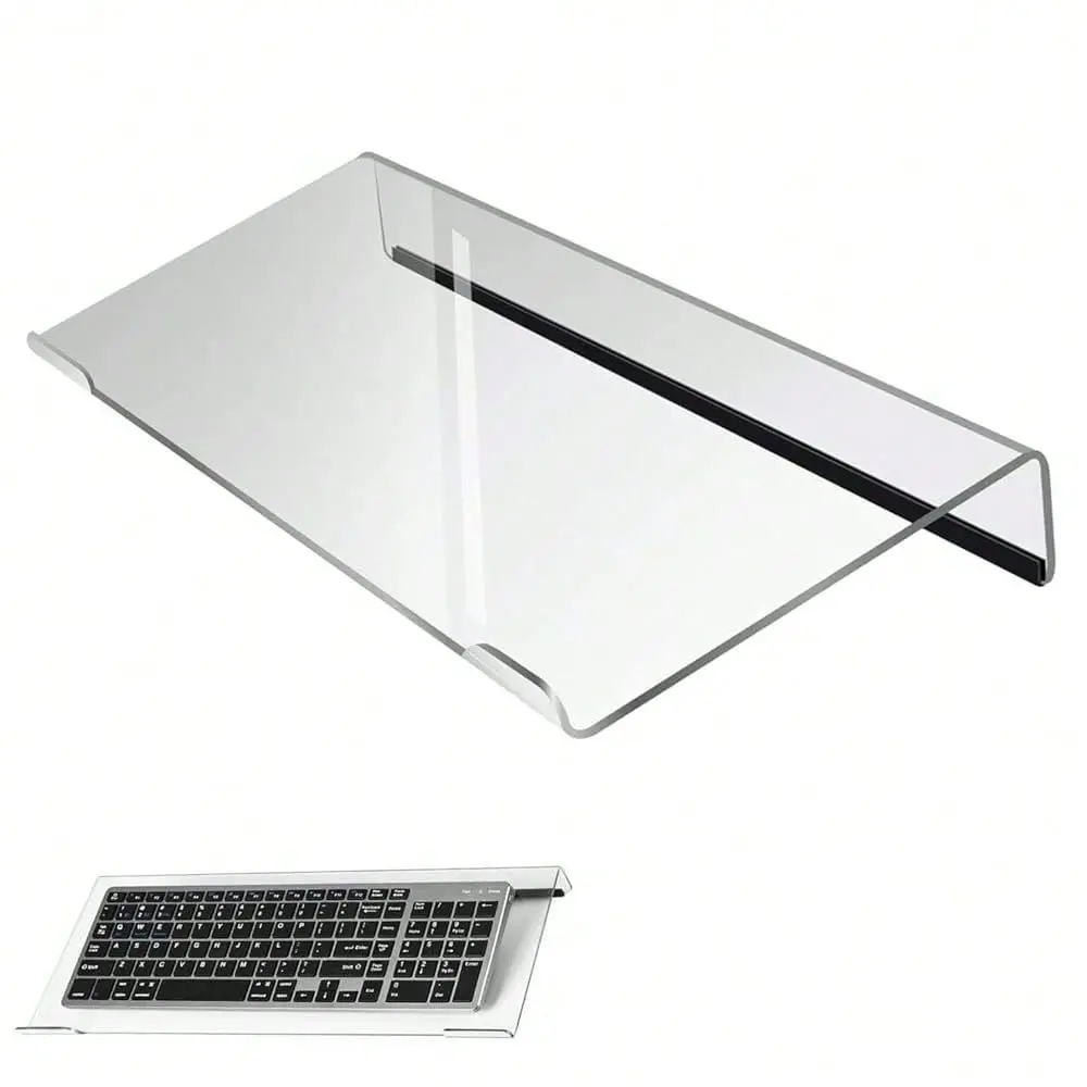 

Keyboard Stand,Acrylic Keyboard Tray With Rubber Strip,Ticker Acrylic RiserHolder For Easy Ergonomic Typing And WorFKing At Hom