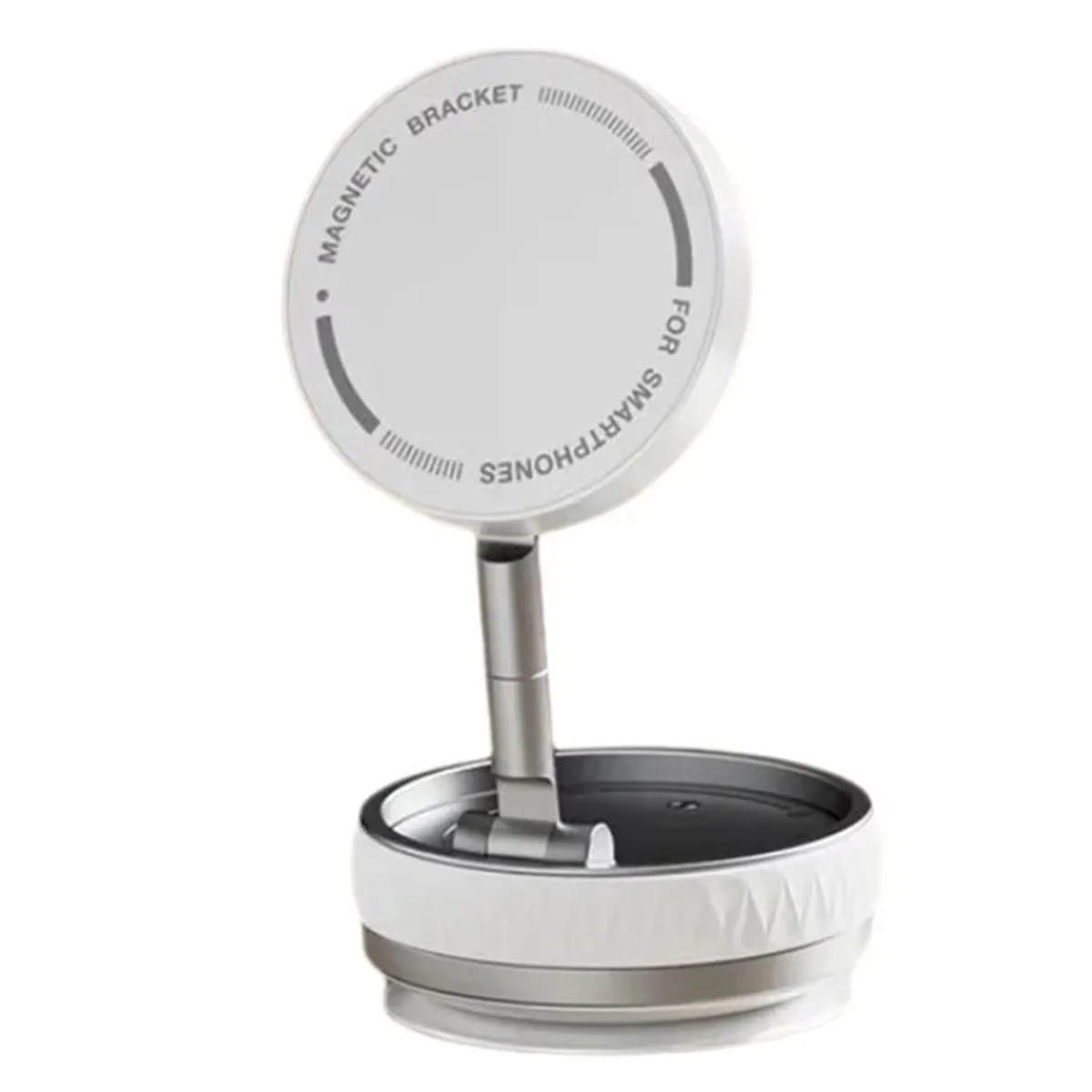 جديد 360 درجة الدورية كوب شفاط المكنسة الكهربائية حامل الهاتف المحمول المغناطيسي الهاتف سيارة شفط للطي الملاحة حامل الأبيض #2