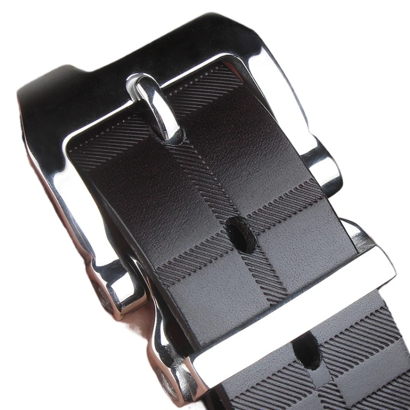 

2024 Chinese original designer 304 stainless steel allergy resistant belt for men's pure cowhide leather leisure 3.8 broadband