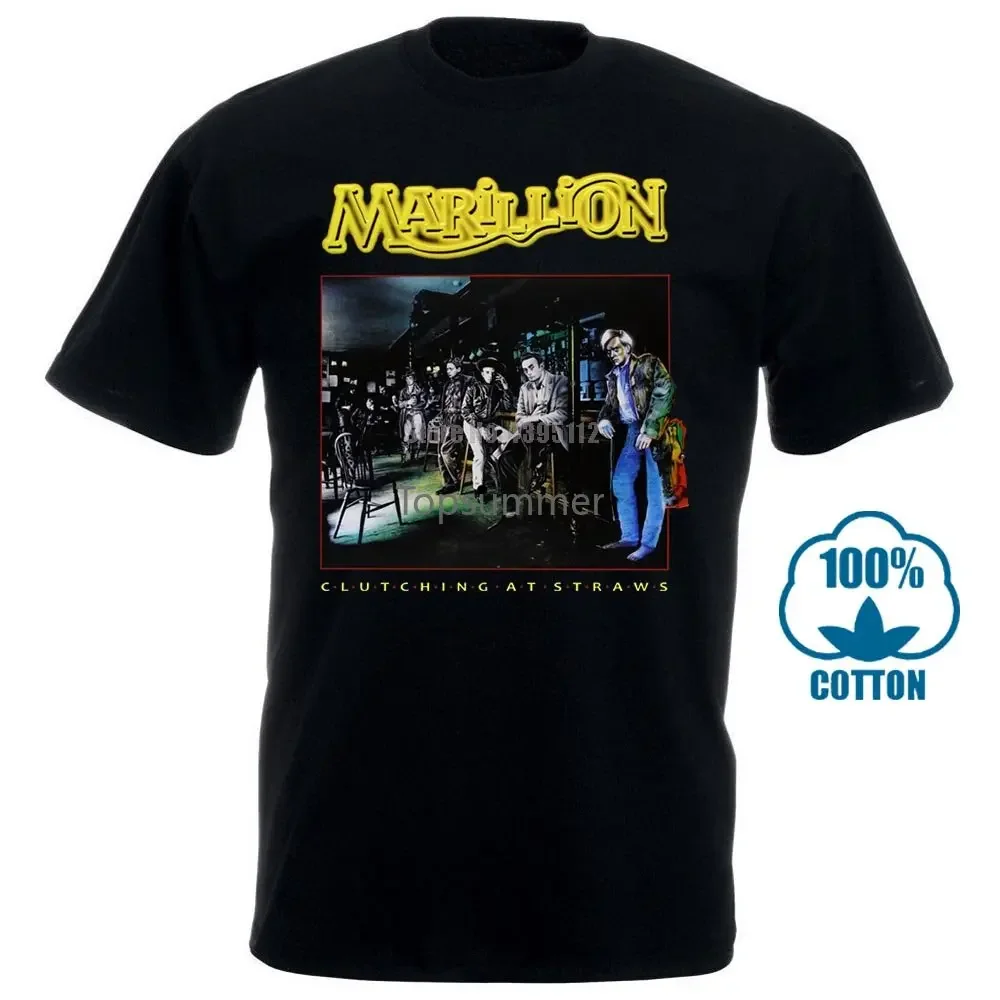 

Черная футболка Marillion Clutching At Straws, редкая
