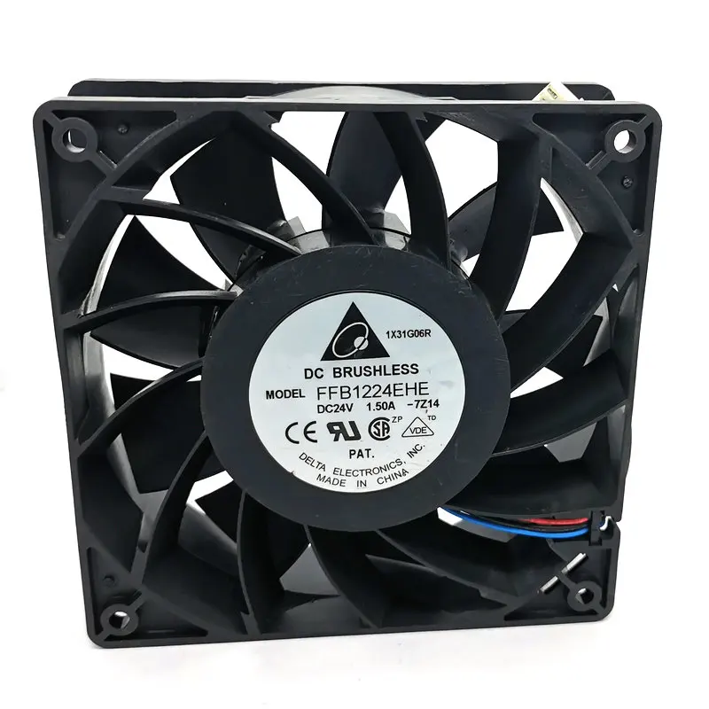 FFB1224EHE -7Z14(R00 Stop alarm signal) 12038 24V 1.5A 12CM 3-wire Cooling Fan 120*120*38mm