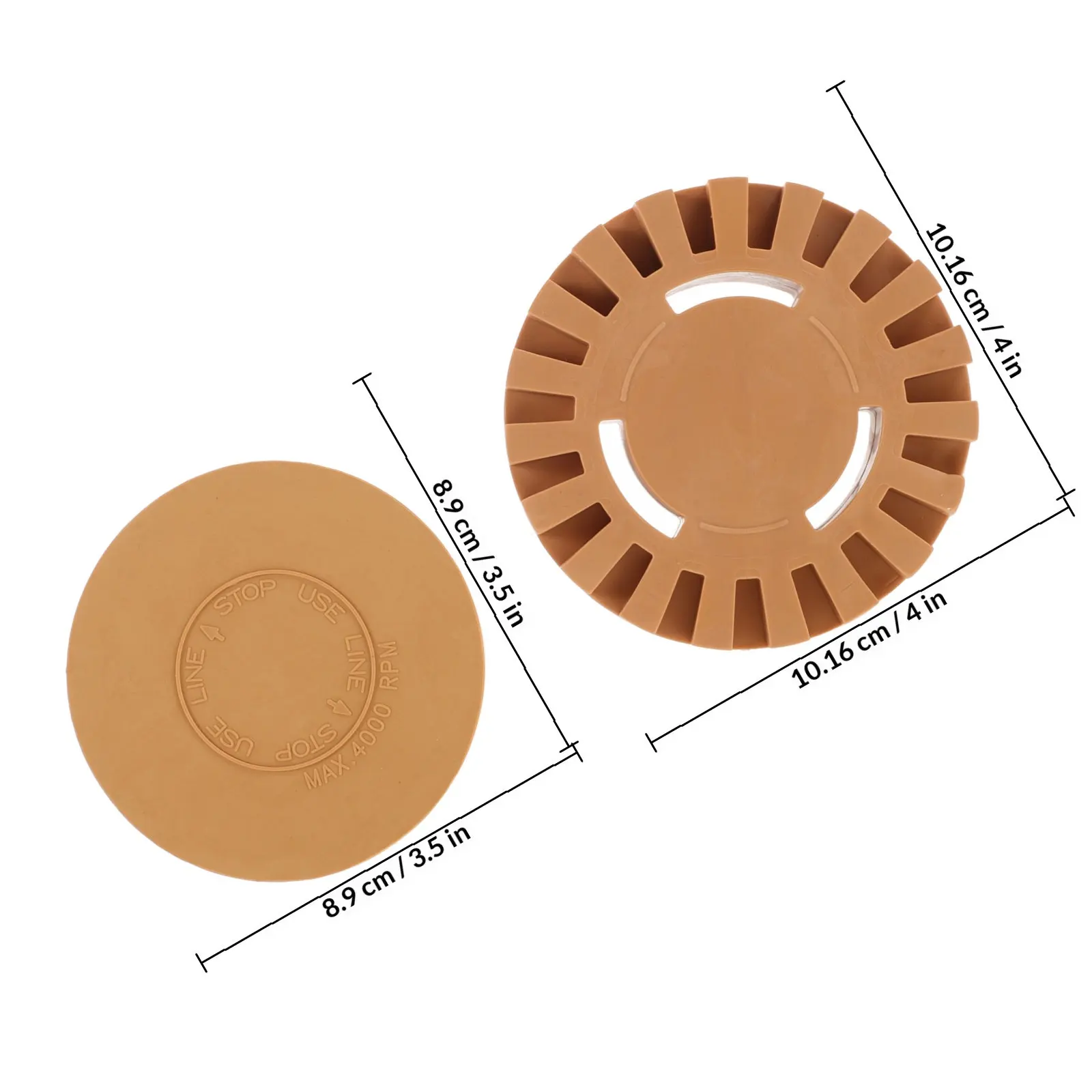 2Pcs Sticker Remover Wheel Pneumatic Rubber Eraser Wheel for Decal Adhesive Paint Removal Fast Efficient Car Surface Cleaning