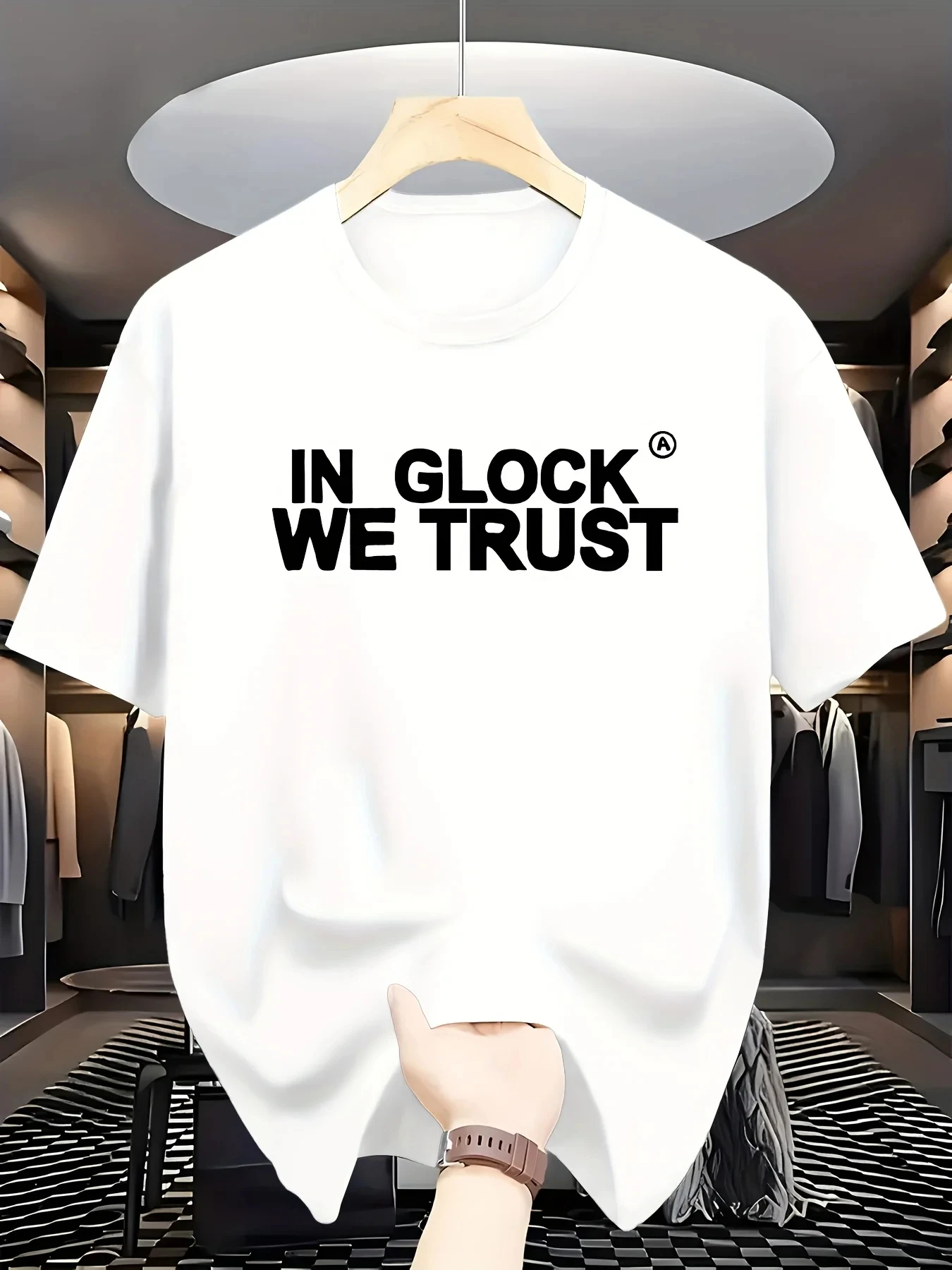 In Glock Wir Vertrauen T-shirt Männer Frauen Baumwolle T-shirts Retro Hohe Qualität Kurzarm Marke T-shirt Sommer Tops Hip Hop Streetwear