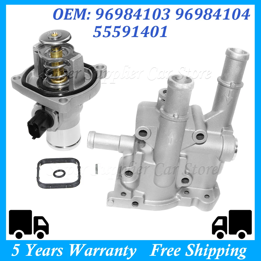 For Opel Astra Zafira Signum Moka for Chevrolet Chevy Cruze Aveo Orlando Aluminum Thermostat Housing Cover 96984103 96817255