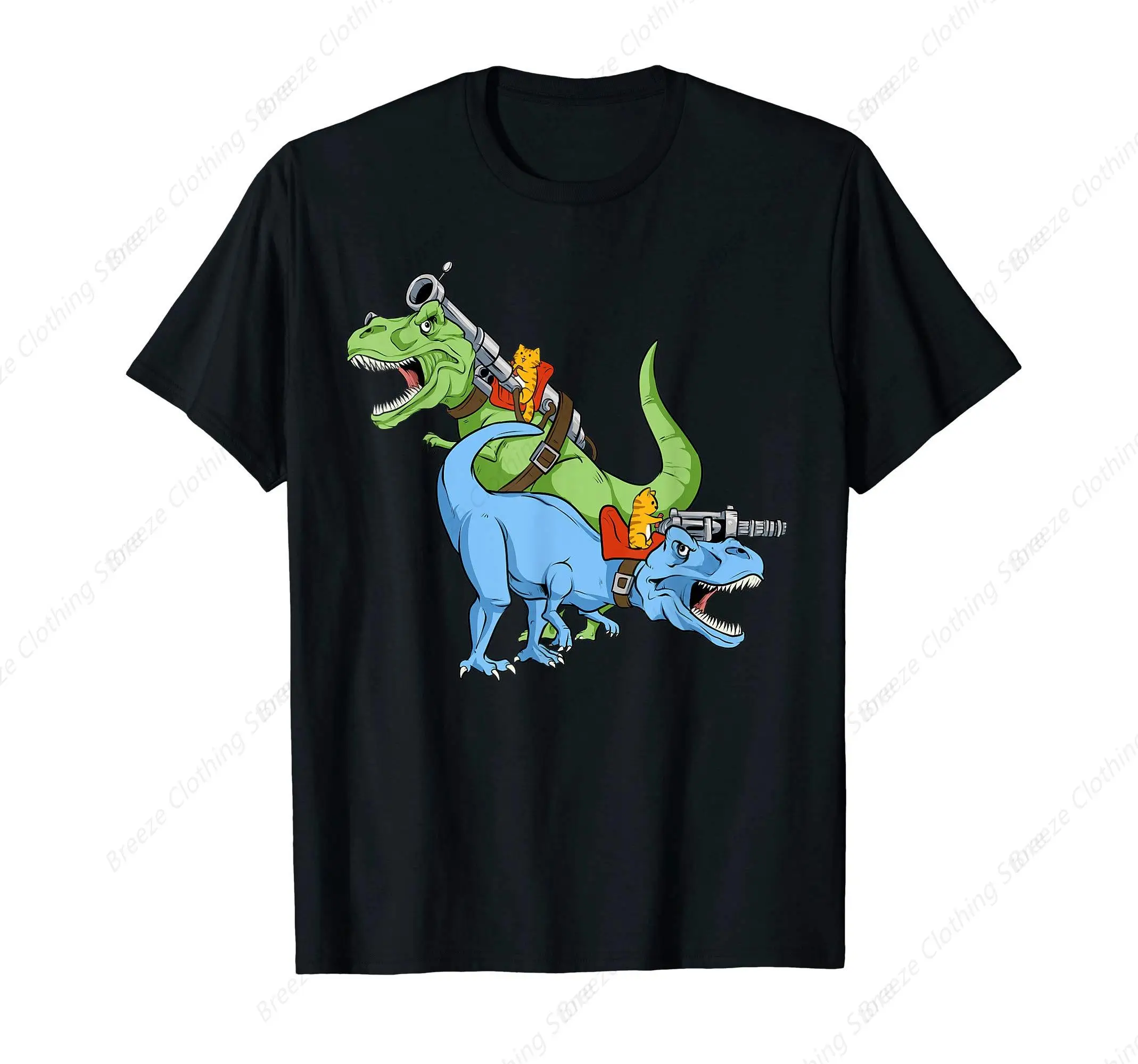 

Cats Riding T-Rex Dinosaurs T-Shirt