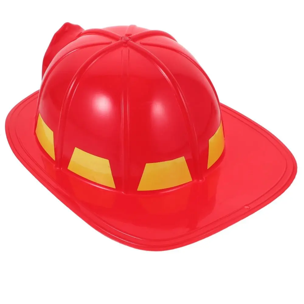 Chapeau de pompier Simulation chapeau de pompier maquillage sécurité pompier casque de sécurité en plastique réglable chapeau de pompier interactif